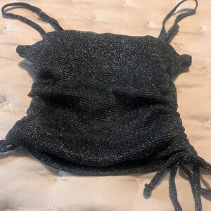 Hollister black and silver sparkle top - worn once
